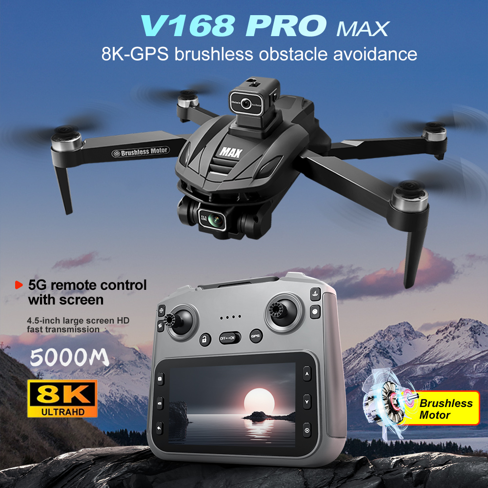 Drone Surveying - V168 PRO Max GPS Drone 8K