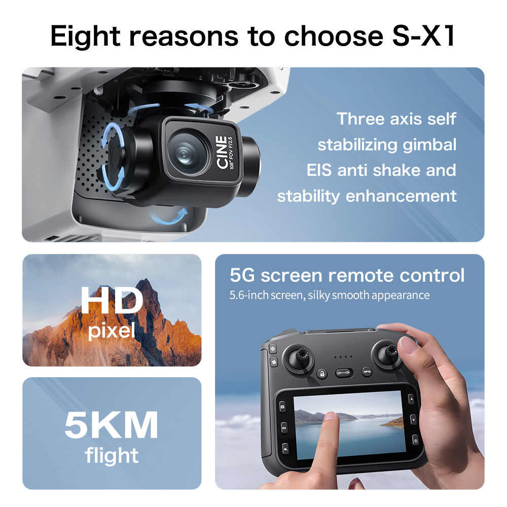 S-X1 MAX GPS Drone con cardán  - Drone Multispectral reseña y precio