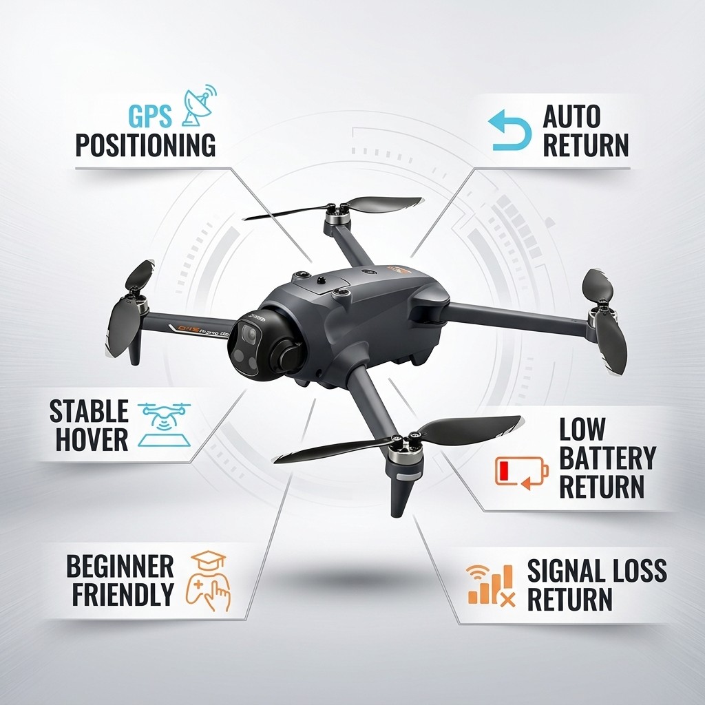 Dron Potensic con GPS, Retorno - Drone Surveying reseña y precio