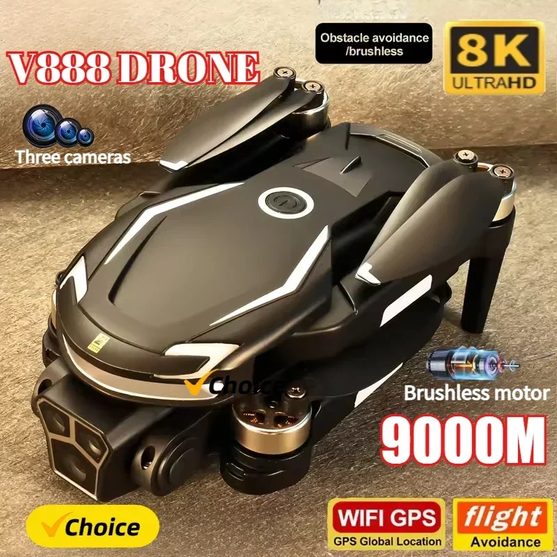 Nuevo Dron V888 8K GPS con Tri - Drone Multispectral reseña y precio