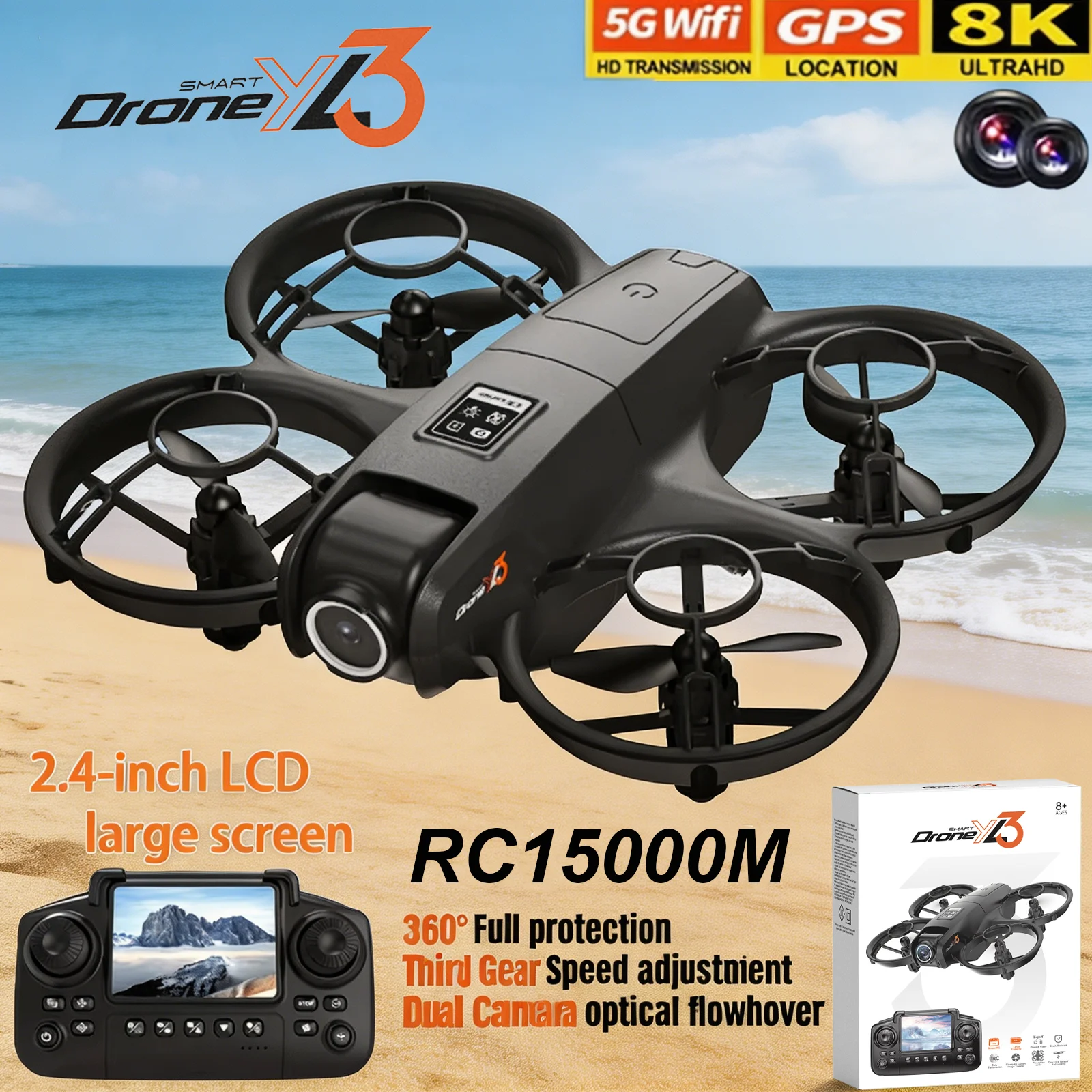 Nuevo Dron RC YL3 8K 1080P con - Drone Surveying reseña y precio
