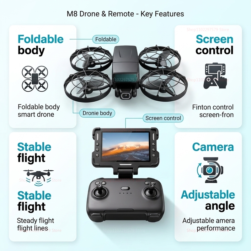Nuevos Drones M8 GPS 8K Profes - Drone Surveying reseña y precio