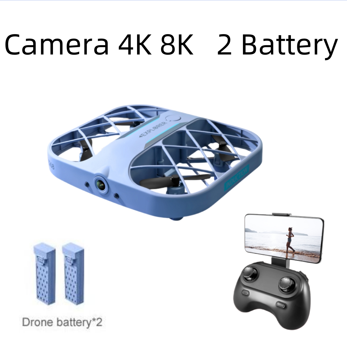 JJRC H107 Dron RC con 2 baterí - Drone Cinematic reseña y precio
